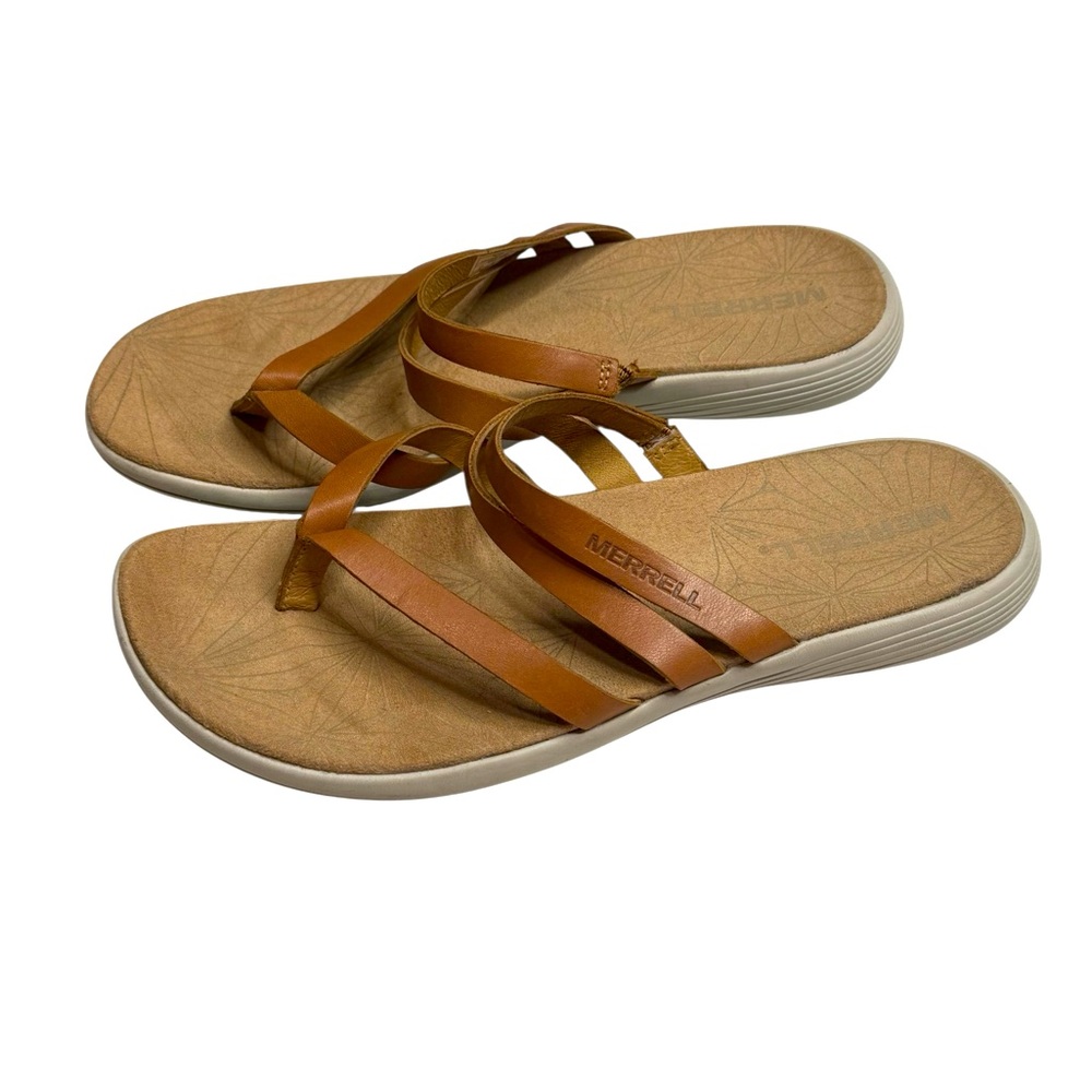 Merrell Women’s Duskair Seaway Post straps Sandal‎ in Natural Tan size 8 - Picture 9 of 12